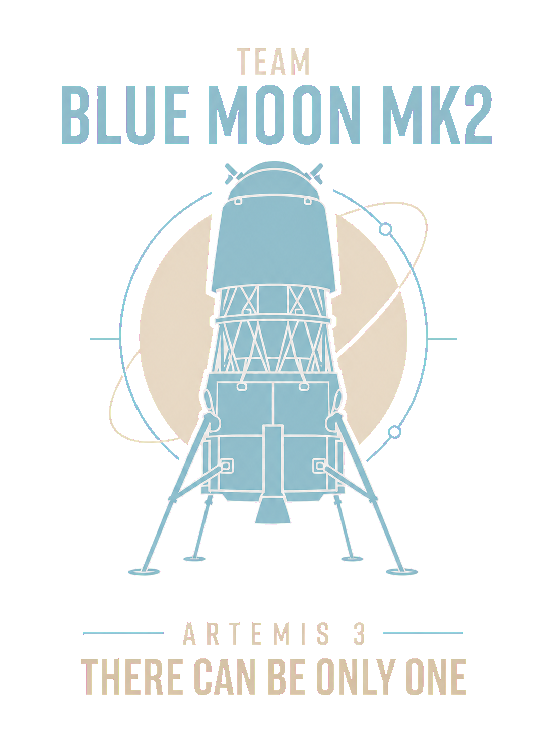 Team Blue Moon Mk2 T-shirt artwork